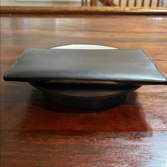 GIUSEPPE ZANOTTI Black Leather Envelope Clutch